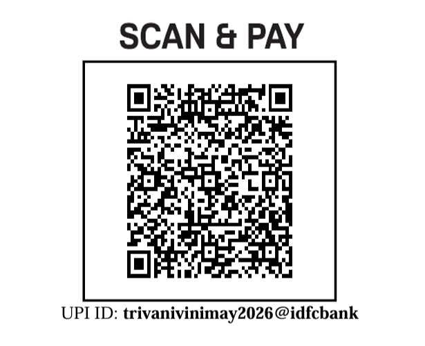 Scan and pay UPI QR code for Trivani Vinimay Private Limited — UPI ID trivanivinimay2026@idfcbank